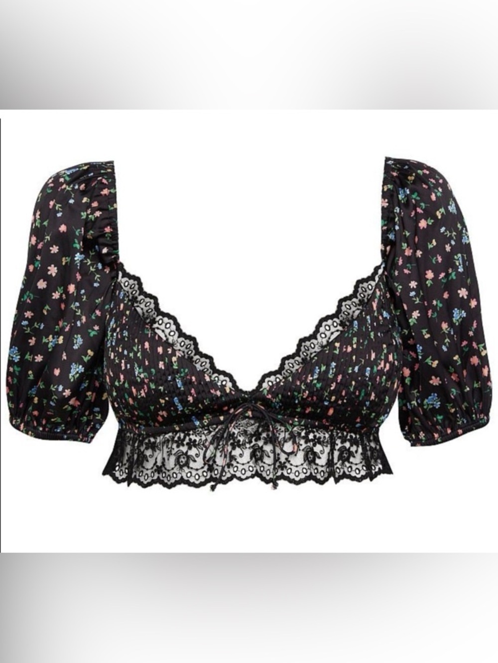 For Love and Lemons Lucy Crop Top Size Medium